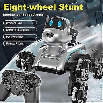 RC Robot Dog Toy | Smart Puppy Toy for Eight Wheels Remote Control Puppy,2.4GHz Remote Control Robot Pet, Function Interactive Smart Robotic Toy for B