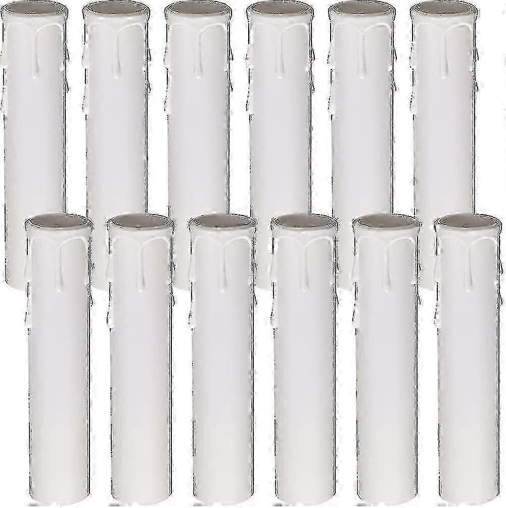 Plastic Candle Drip Sleeve Covers 30x100mm Protector 12 Pack