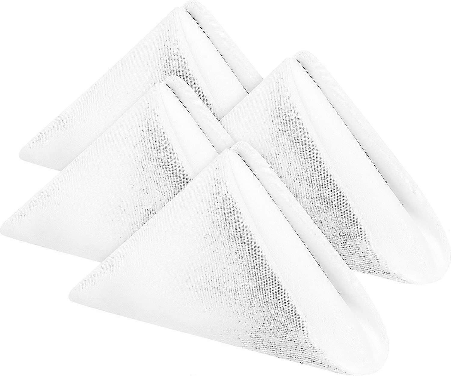 Set van 24 witte stoffen servetten, polyester servetten