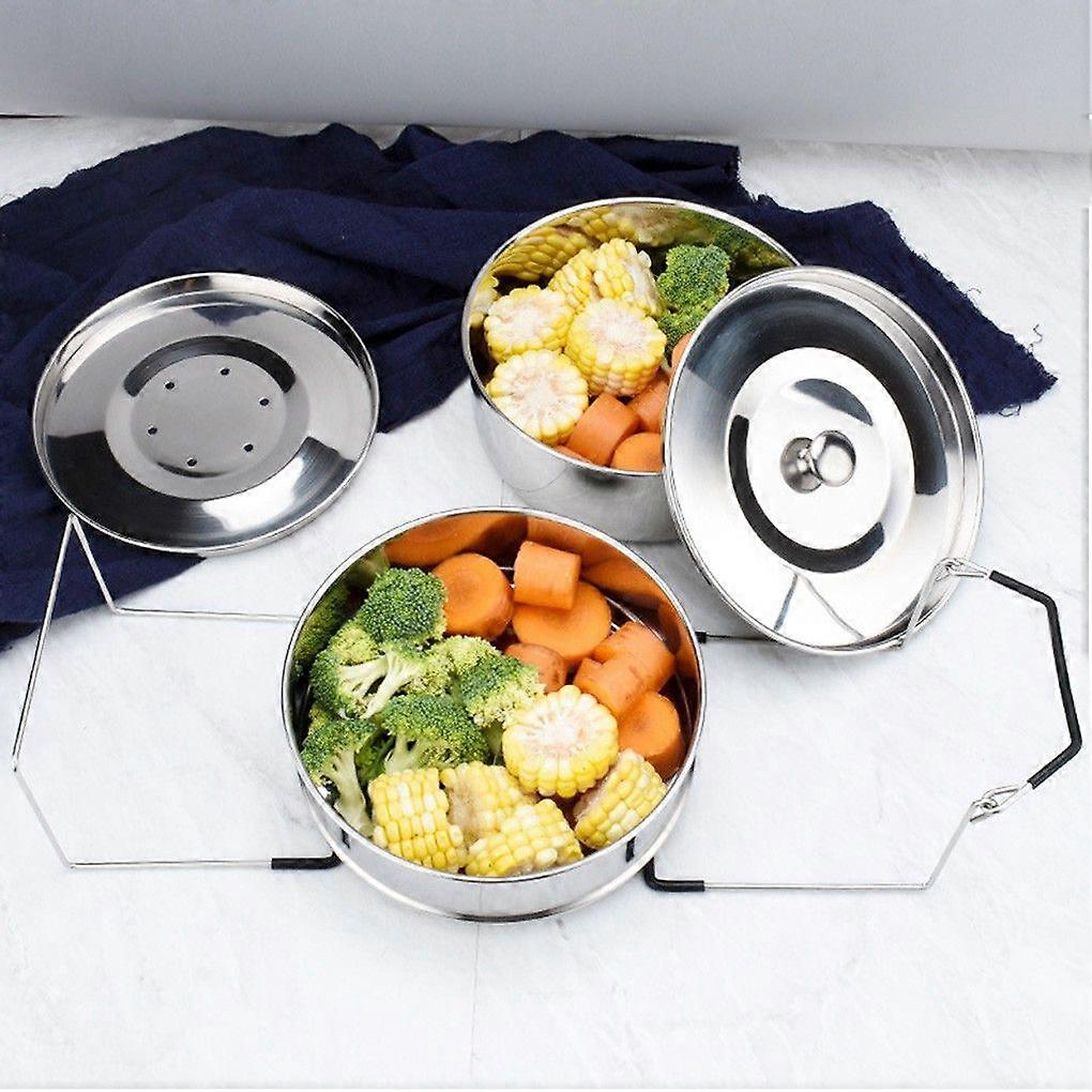 Double-layer stackable steamer inner pot for electric pressure cooker