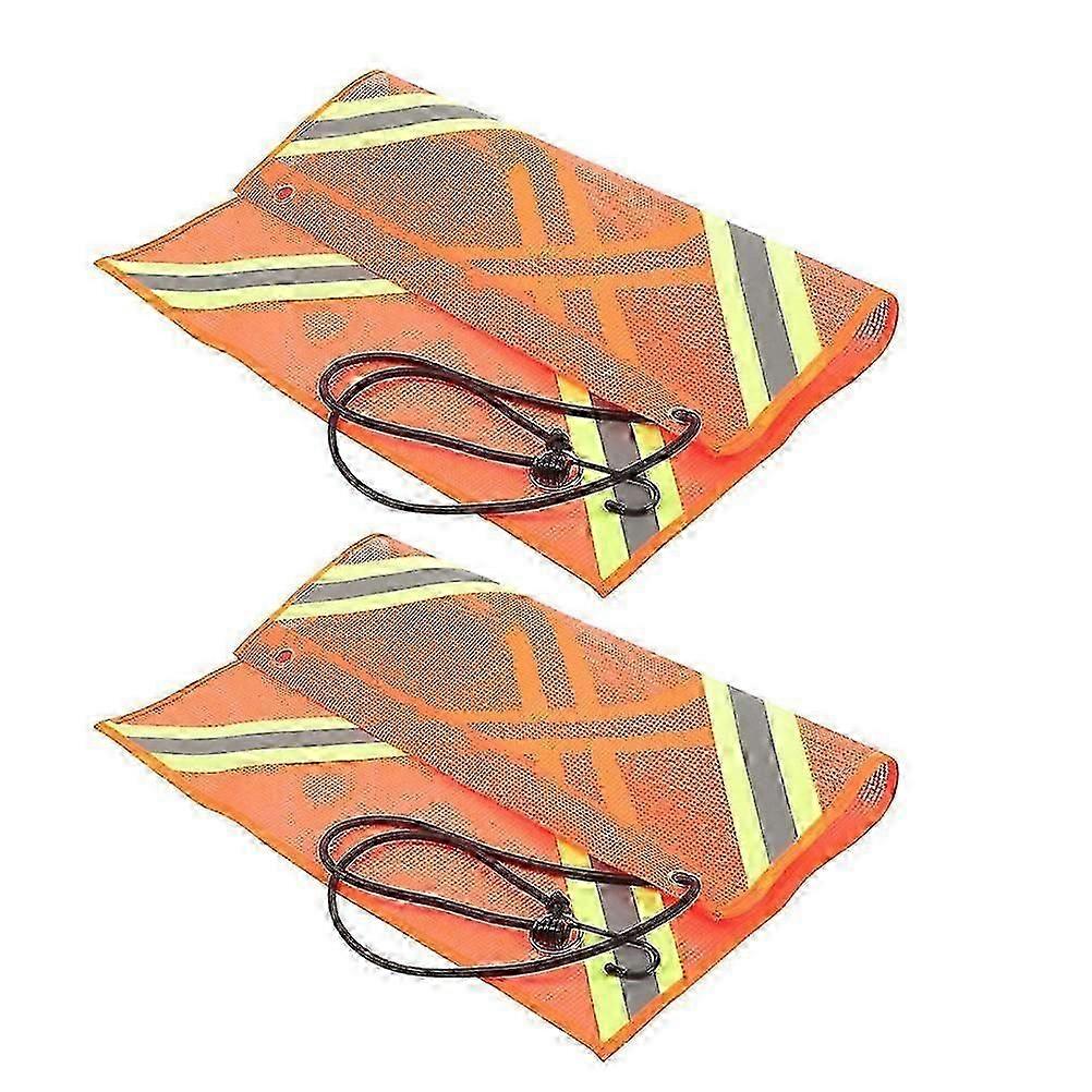 Warning Flag Mesh Reflective Safety Flag compatible with Car 2Pcs Enhanced Visibility