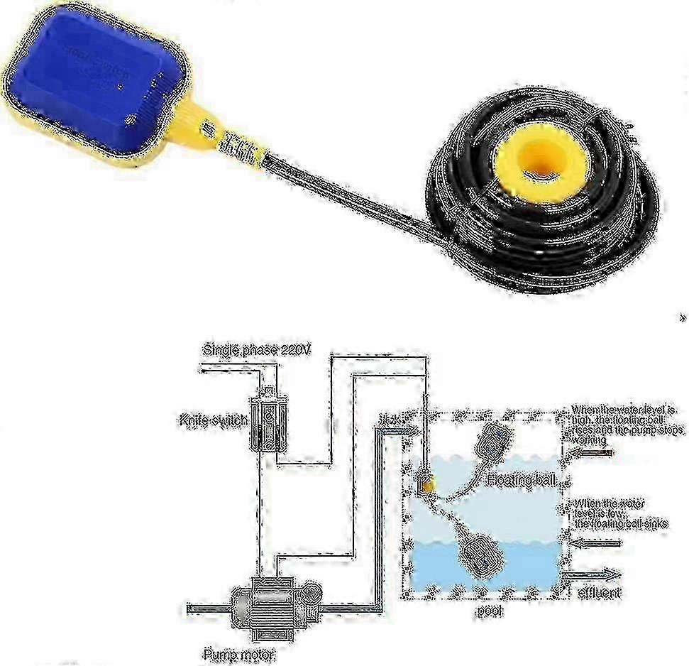 2025 Float switch compatible water level control in tank with 4m cable
