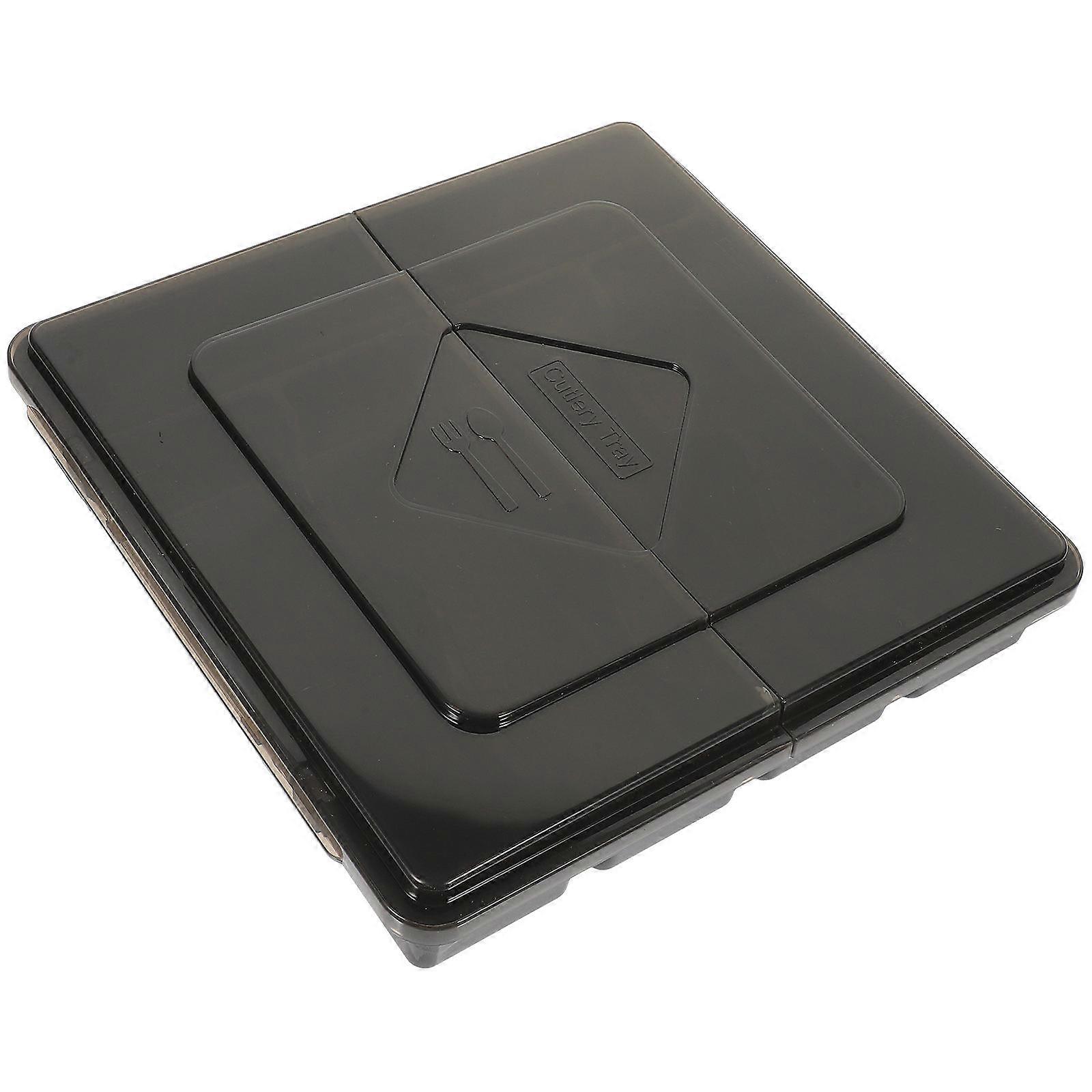and Fork Storage Box Silverware Organizer with Lid for Kitchen Use