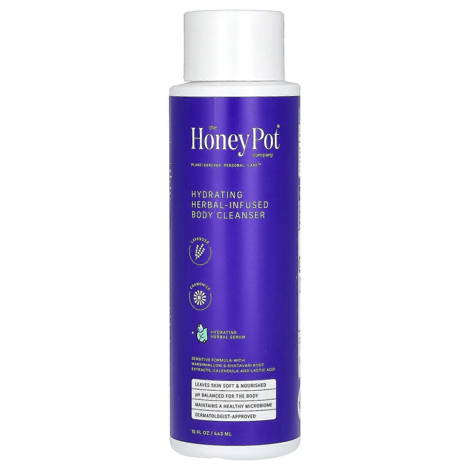 The Honey Pot Company, Hydrating Herbal-Infused Body Cleanser, Lavender & Chamomile, 15 fl oz (443 m
