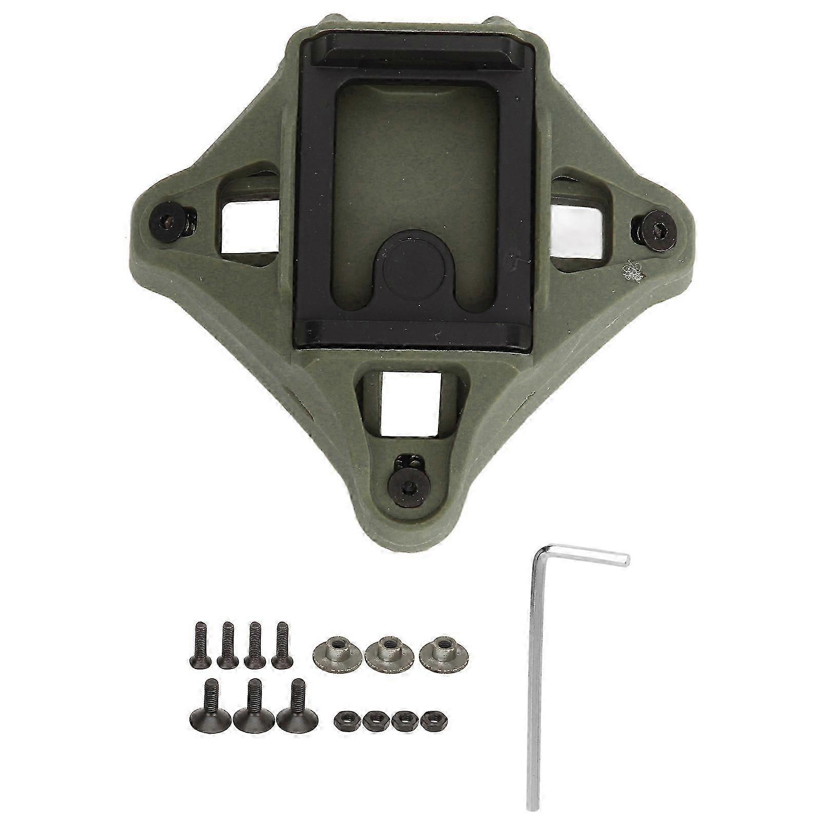 Tactical Universal Multi-Function Adapter Base Helmet Mount Durable Lightweight Green Accessory Easy Installation Robust Design compatible with Multip
