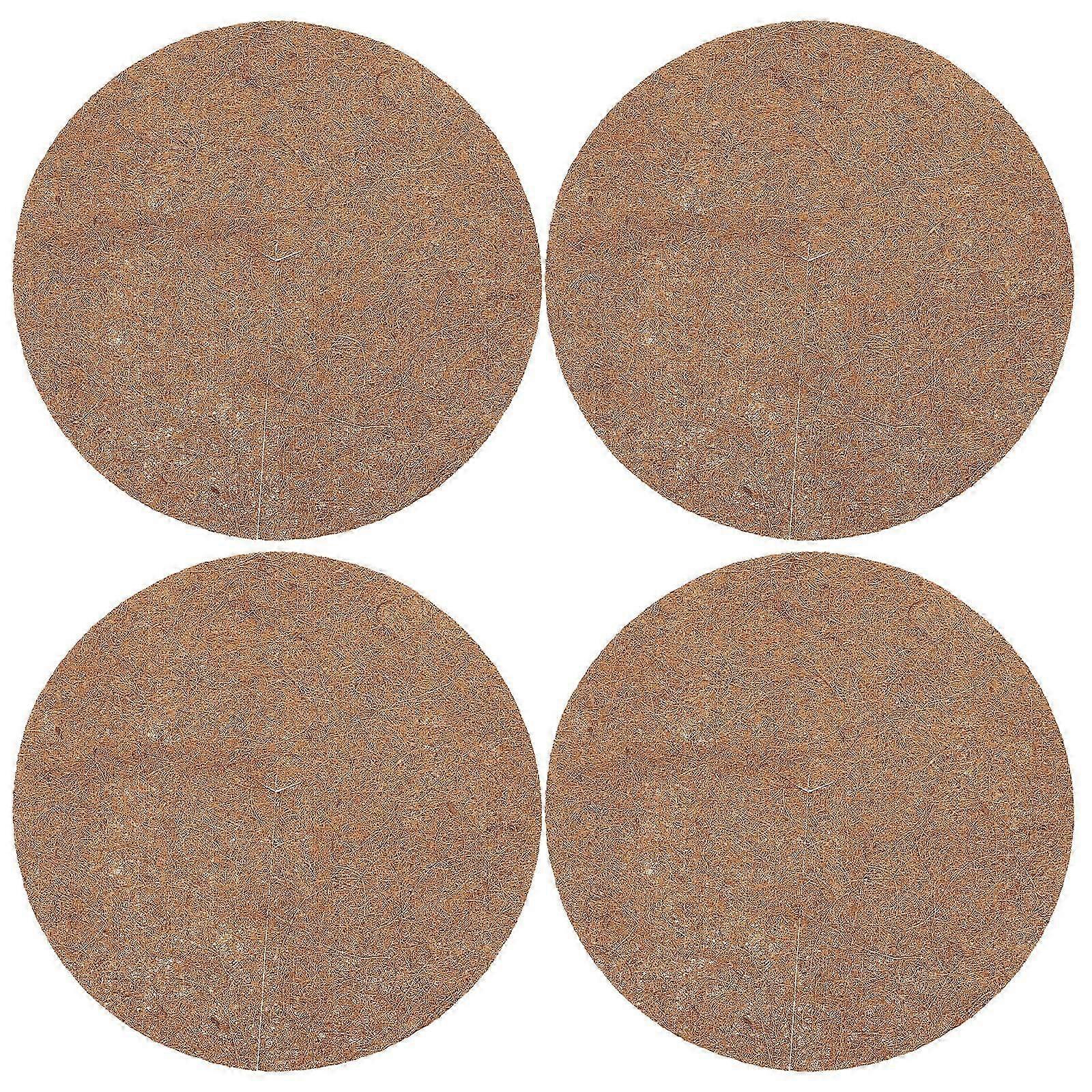 4Pcs Coconut Fiber Mulch Ring for Plants Root Tree Protector