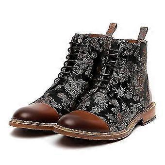 The Jack Boot In Eden Front Lace-up Men Ankle Boots British Style Retro Bootie Qd