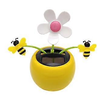 Cute Desk Decor Bobble Swing Toys Insect Car Dashboard Sunflower Ornament Dancing Sun Flower Solar Powered Toy