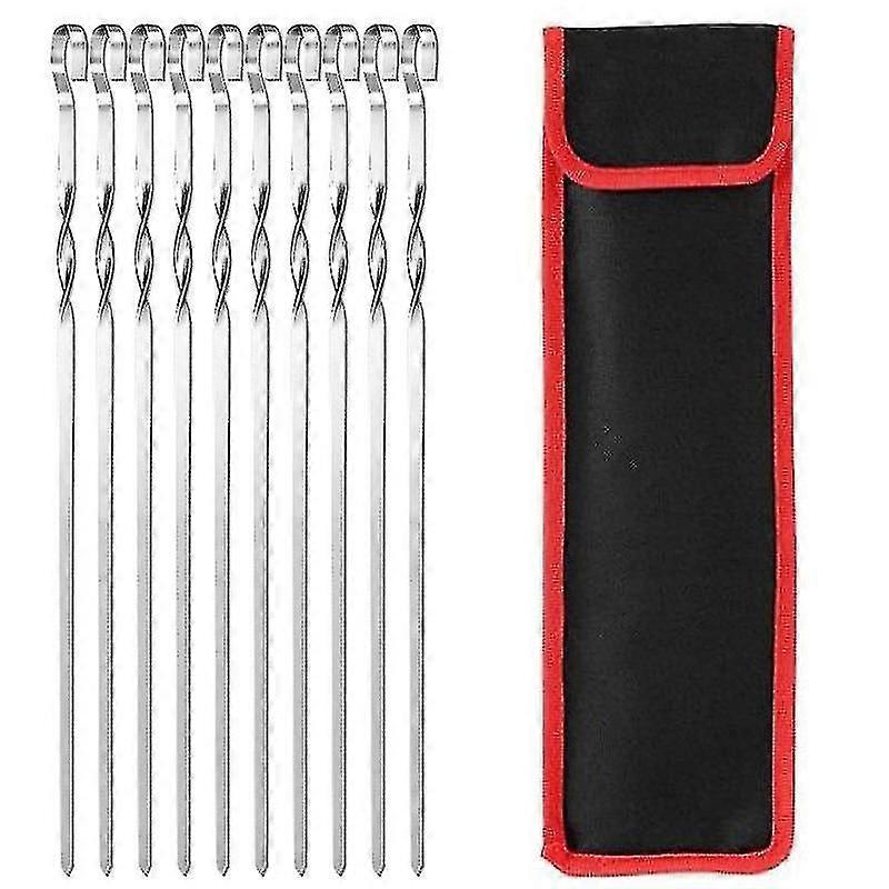 10 Rvs Bbq Spiesjes Set Bbq