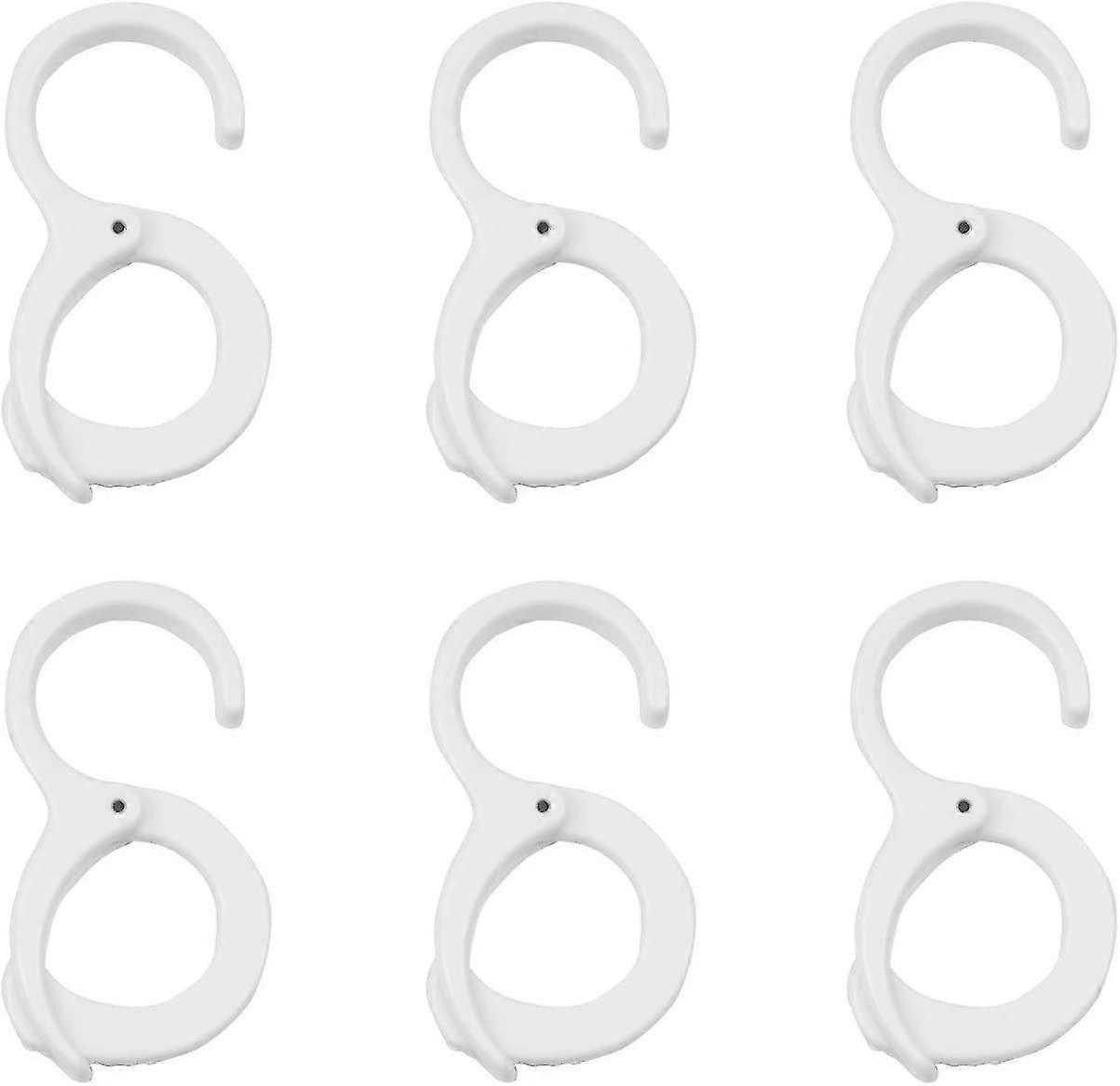 Towel Rack Multi-Function Clamp Hanger Hooks, White