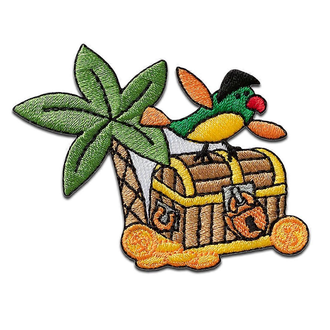 Piratenschatz - Patch, Iron-on patch, Iron on, Size: 5.8 x 7.1 cm
