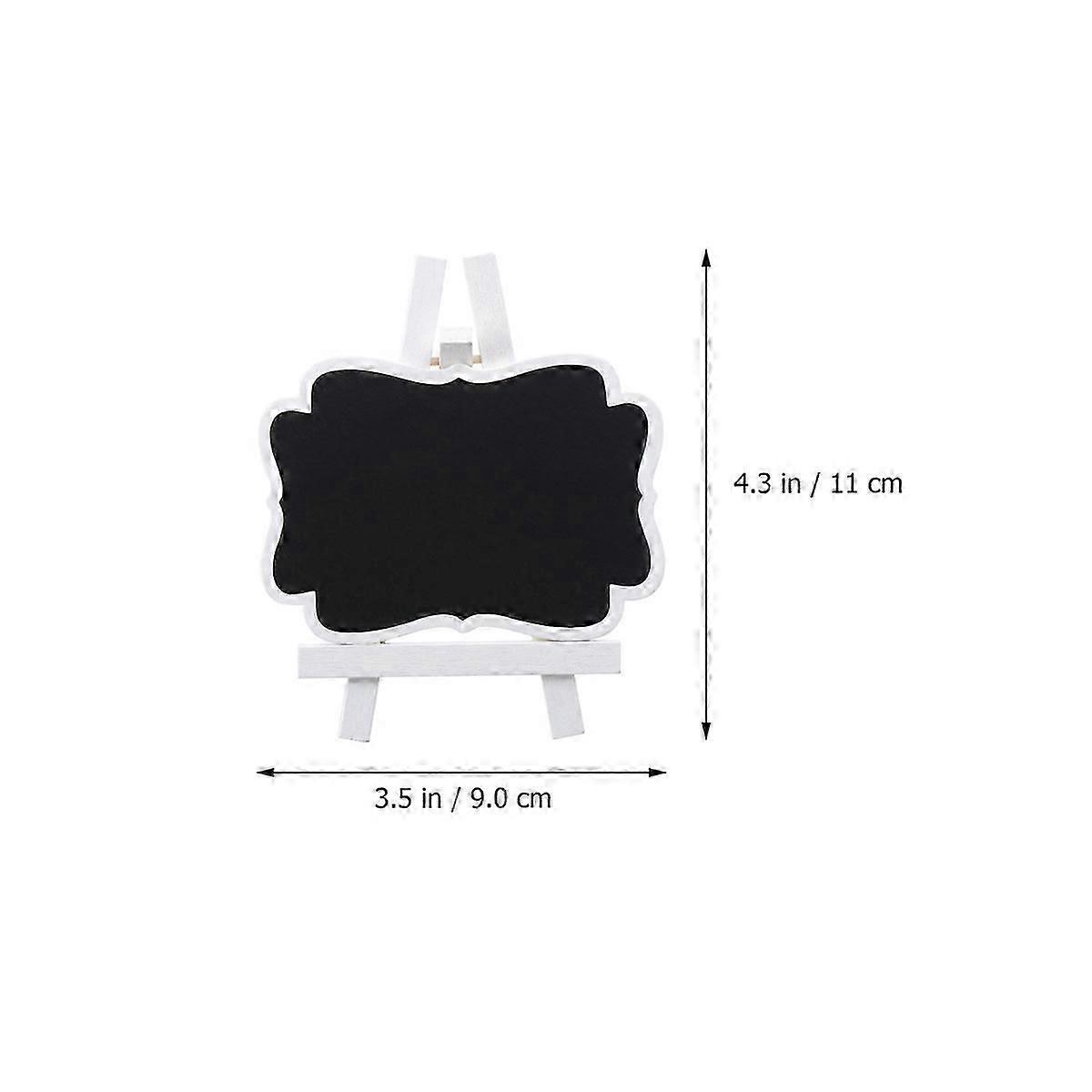 12Pcs Mini Wood Chalkboards, White for Message Sharing