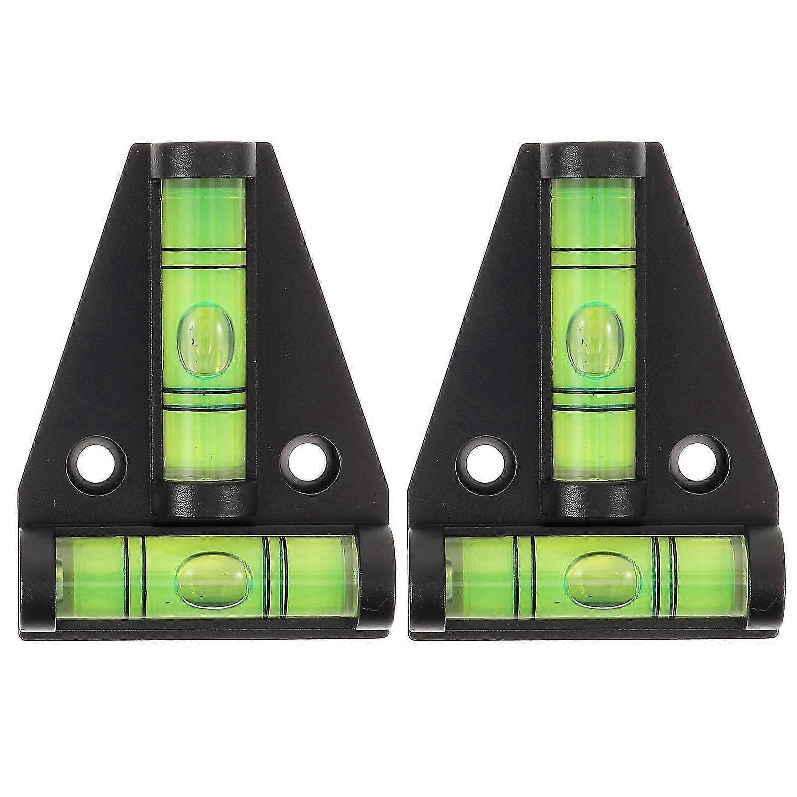 2pcs RV Leveling Block Bubble Fixing Level Magnetic Bubble Level Cross Check Leveler