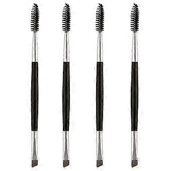 Brosse à sourcils, brosse à sourcils biseautée professionnelle à double extrémité et brosse à goupillon