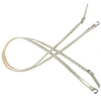 1Pair Woman Faux Leather High Heel Shoelace Anti-Drop Cross Shoe stropper Golden