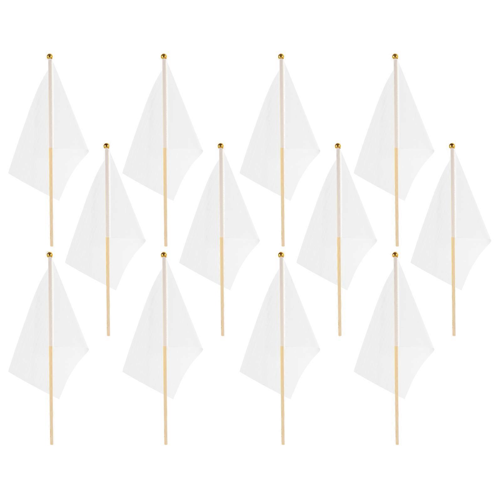 50pcs Small Handheld Flags Wear-resistant Mini Shaking Flags Garden Small Flags Polyester Small Flags