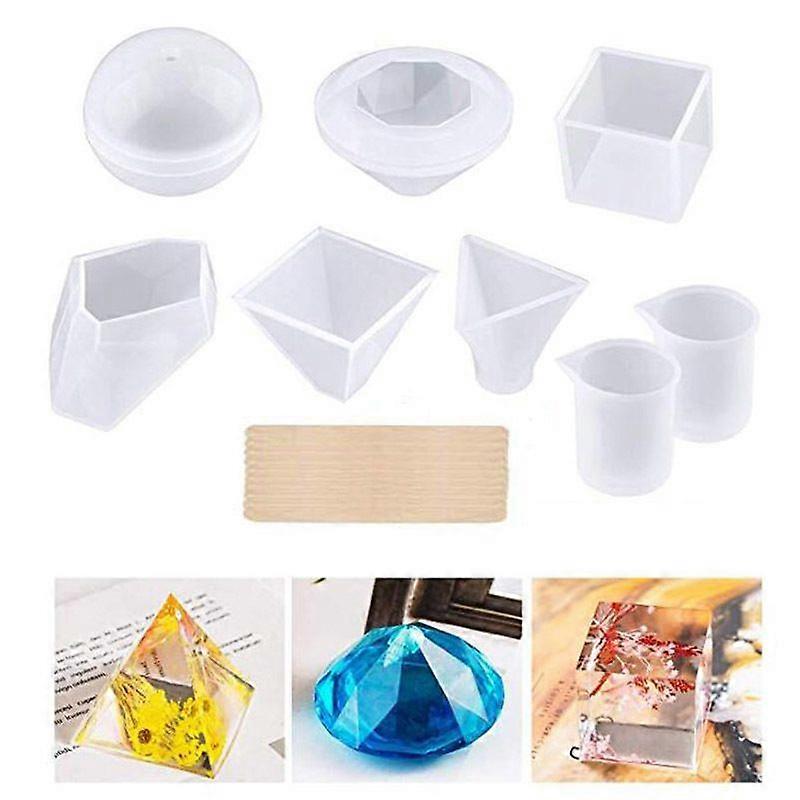 Sphere vertebral gem-shaped drop gum mold set - 18pcs/set
