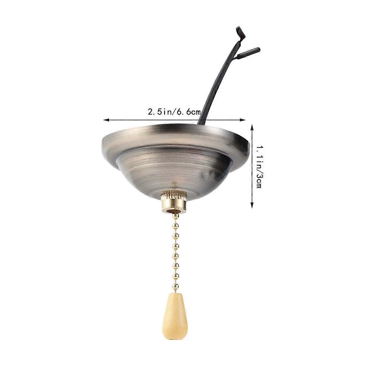 Wire Pulling Switch For Lamp Ceiling Light Indoor Light Ceiling Fan Pull Chain Set(Copper Style)