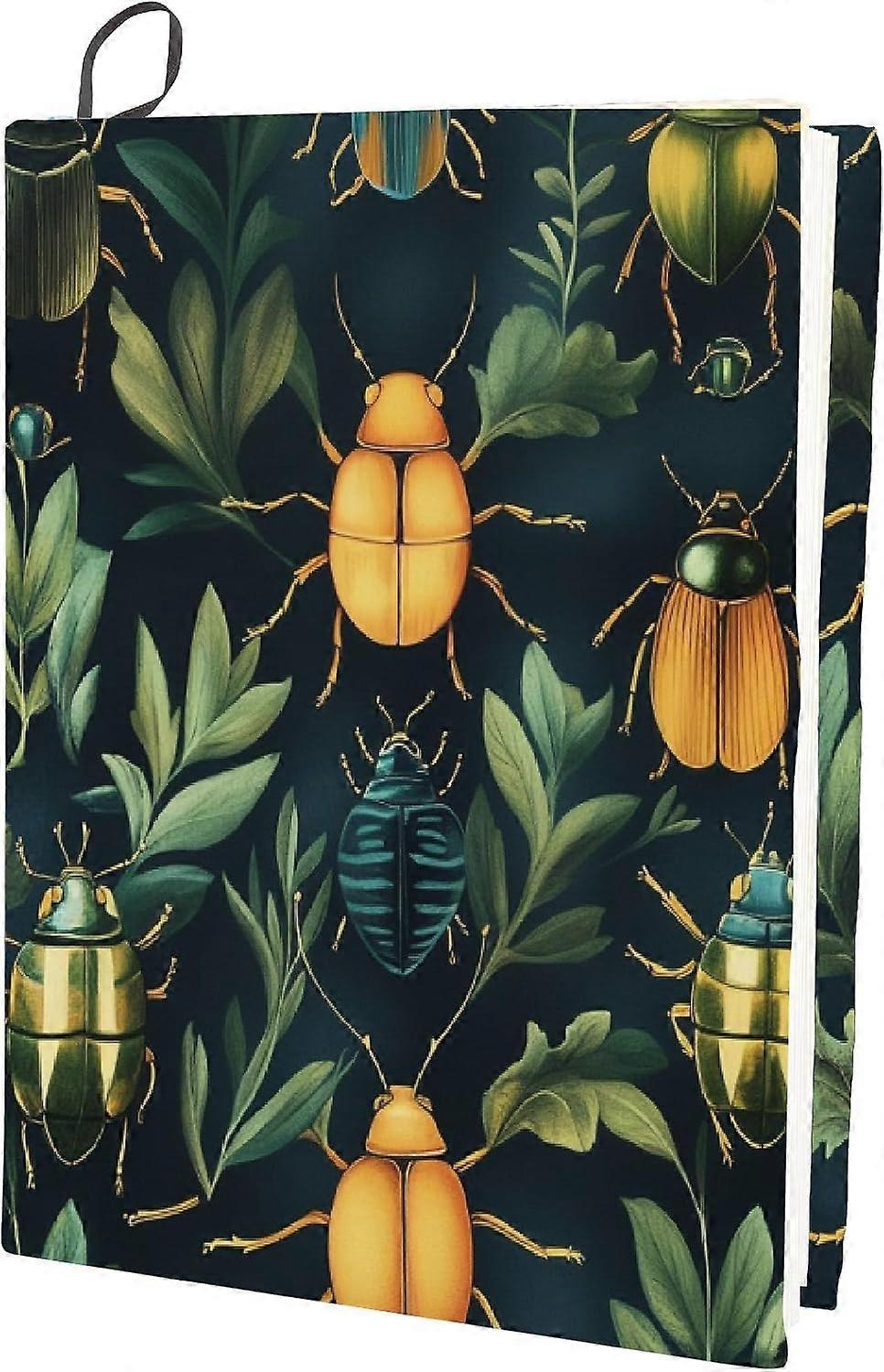 1pc Polyester Book Covers Elastic Notebook Wraps Rectangle Insects 400x250mm