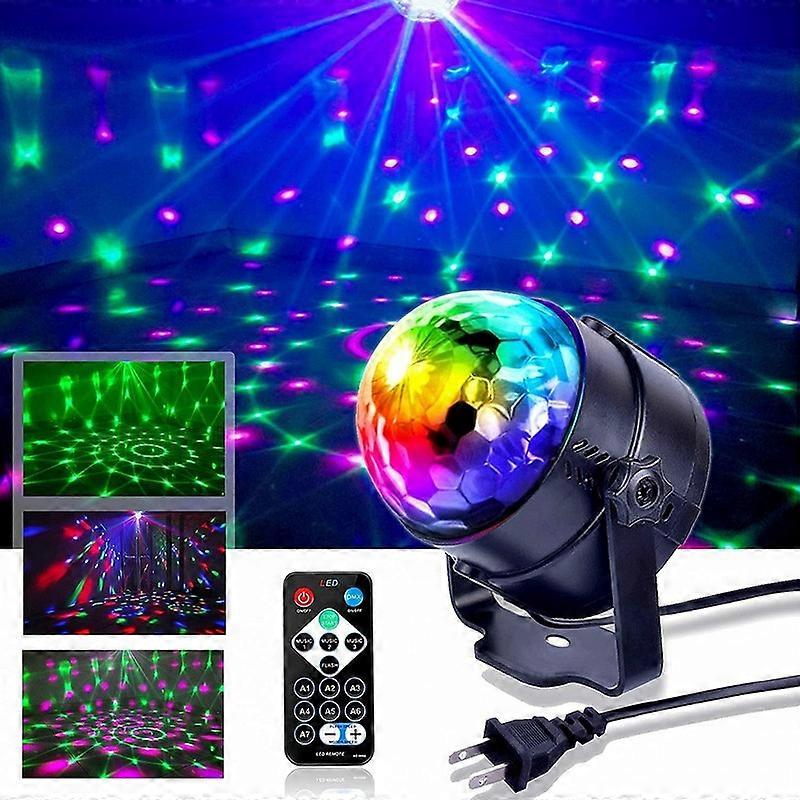 Mini Crystal Magic Ball Light, Rotating Voice-Controlled Disco Projection Lamp
