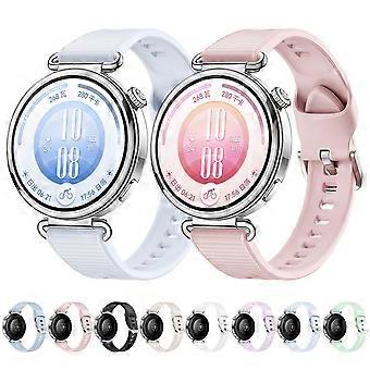 18 mm Silikonarmband mit Druckknopf, langnarbiger Textur und einfarbigem Design