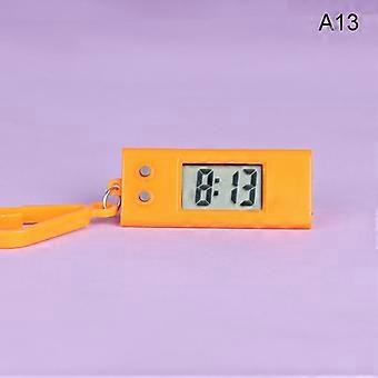 Orologio elettronico da studente con portachiavi, silenzioso, display digitale LCD, portatile, ideale per esami, da scrivania o da tasca.