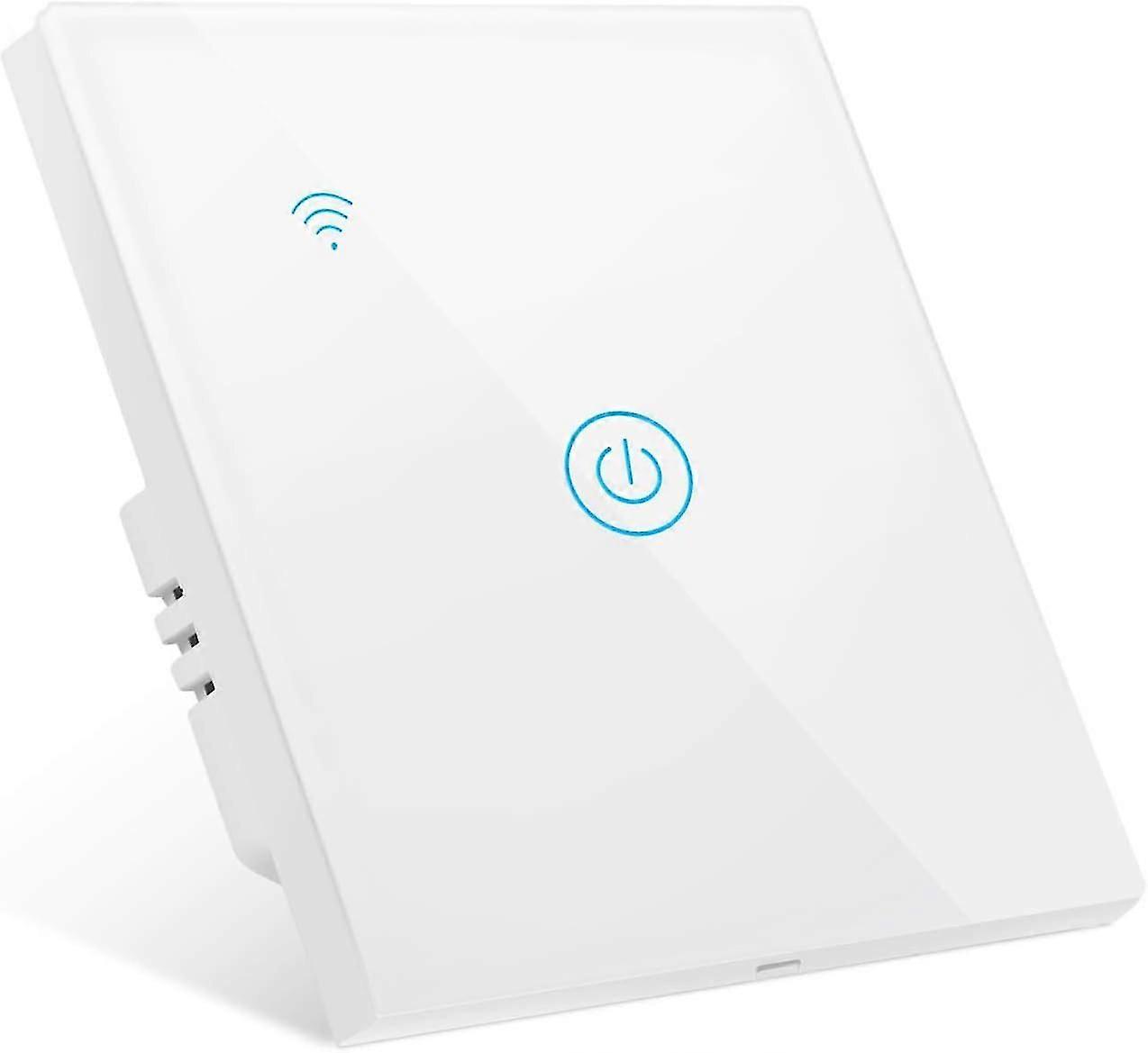 WiFi Wall Switch No Neutral Wire, Voice Control Light Switch, 1 Pack