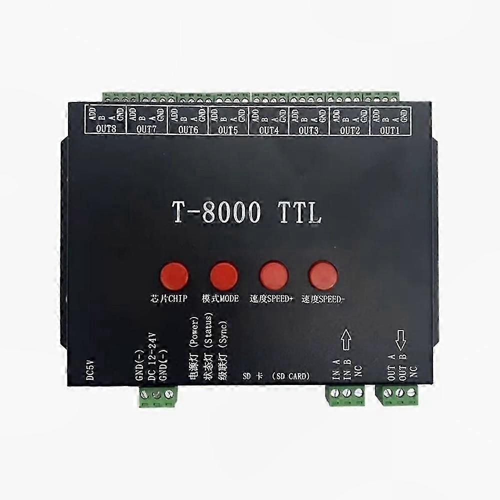 Flexible Multi-Voltage Control With T-8000 TTL Programmable LED Pixel Controller Compatible With Various DC5V/12-24V LED Strip Lights