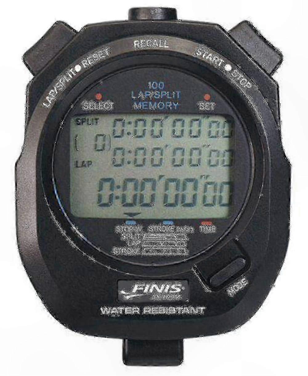 Digital Stopwatch with Memory Function, Black Finish