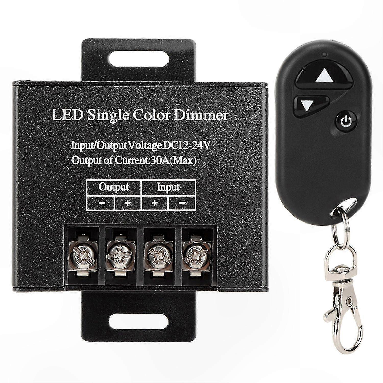 RF Dimmer Light Controller DC 12-24V 30A 720W 3 Keys Wireless Remote