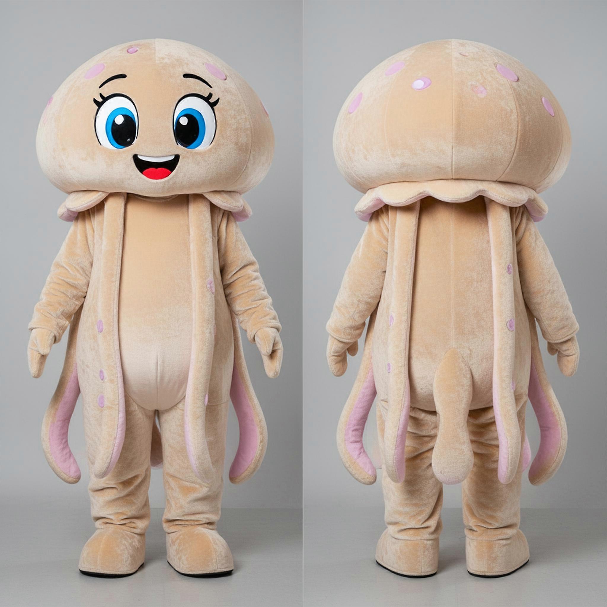 MASTICOT Beige Rounded Jellyfish Mascot