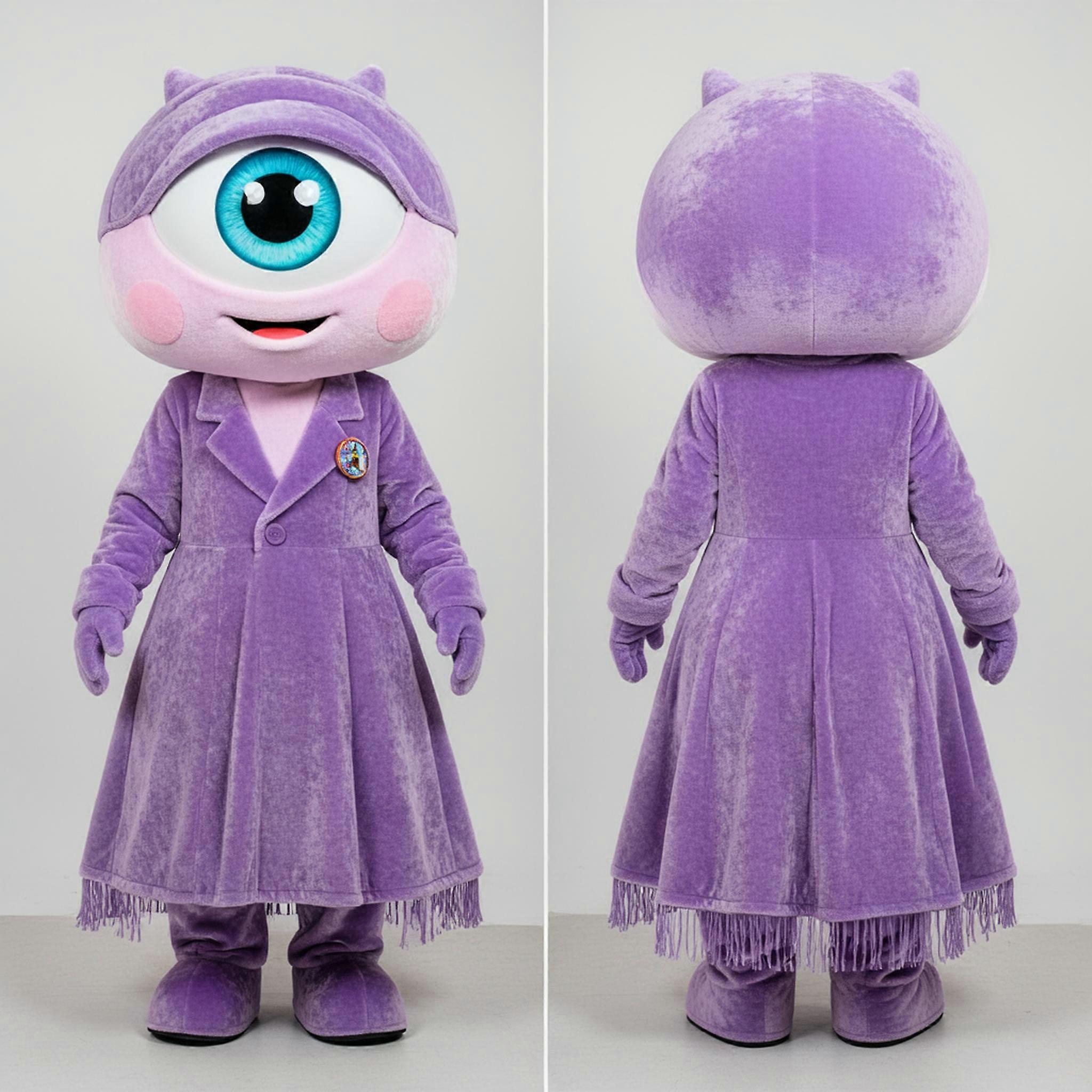 MASTICOT Lavender Single Eyed Cyclops Mascot