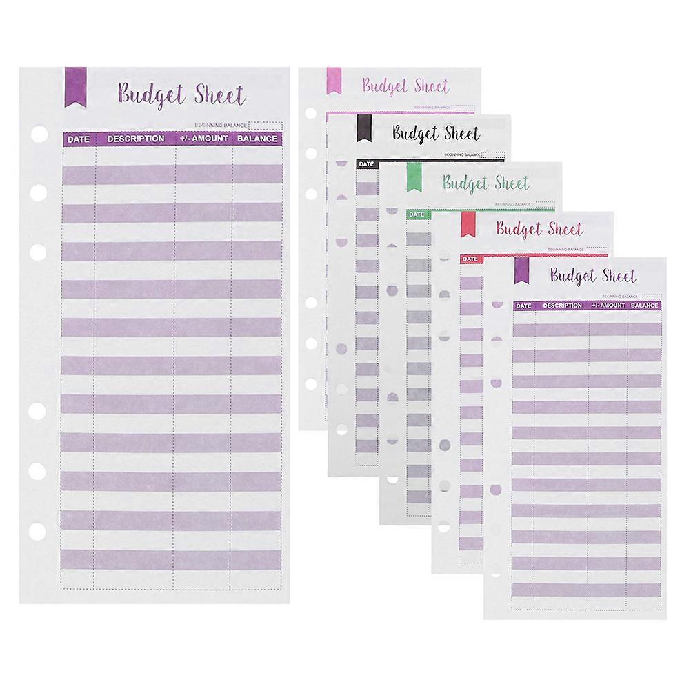Portable Budget Sheets Budget Binder for Expense Tracking 60Sheets