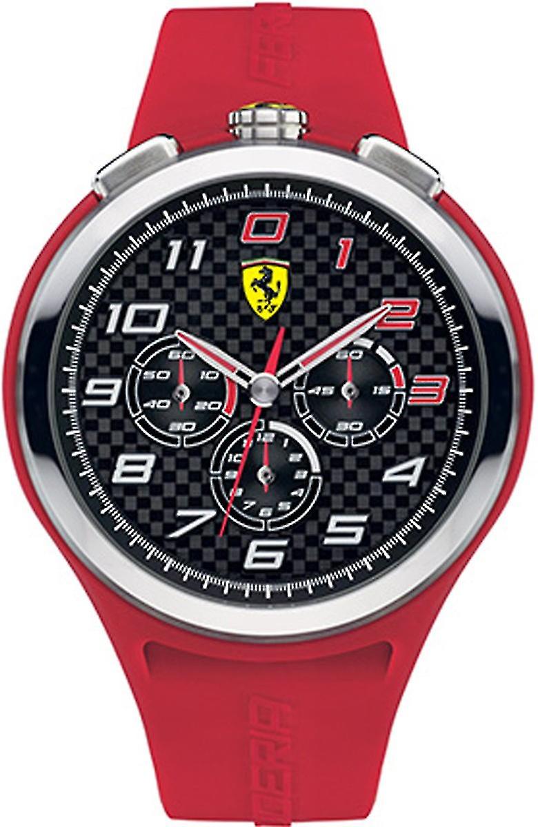 Ferrari ready set go Japanese Quartz Analog Man Watch with Silicone Bracelet 0830101