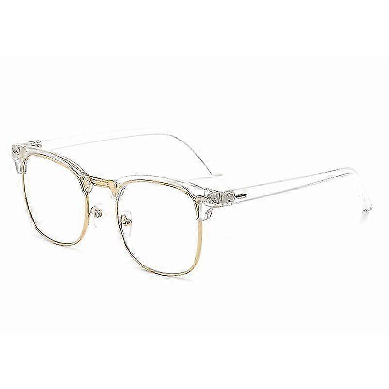Clear Round Anti Blue Light Computer Glasses