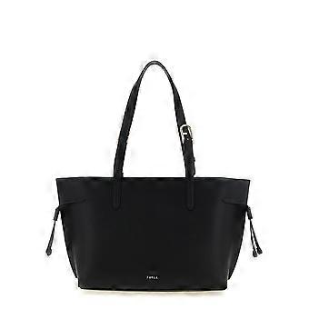Furla Black Calfskin Tote Bag