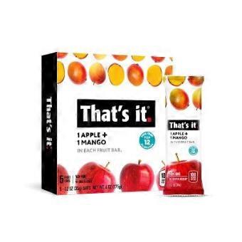 That's It. Energy Nutrition Bar Pack, Apples & Mangoes, 5 Ea