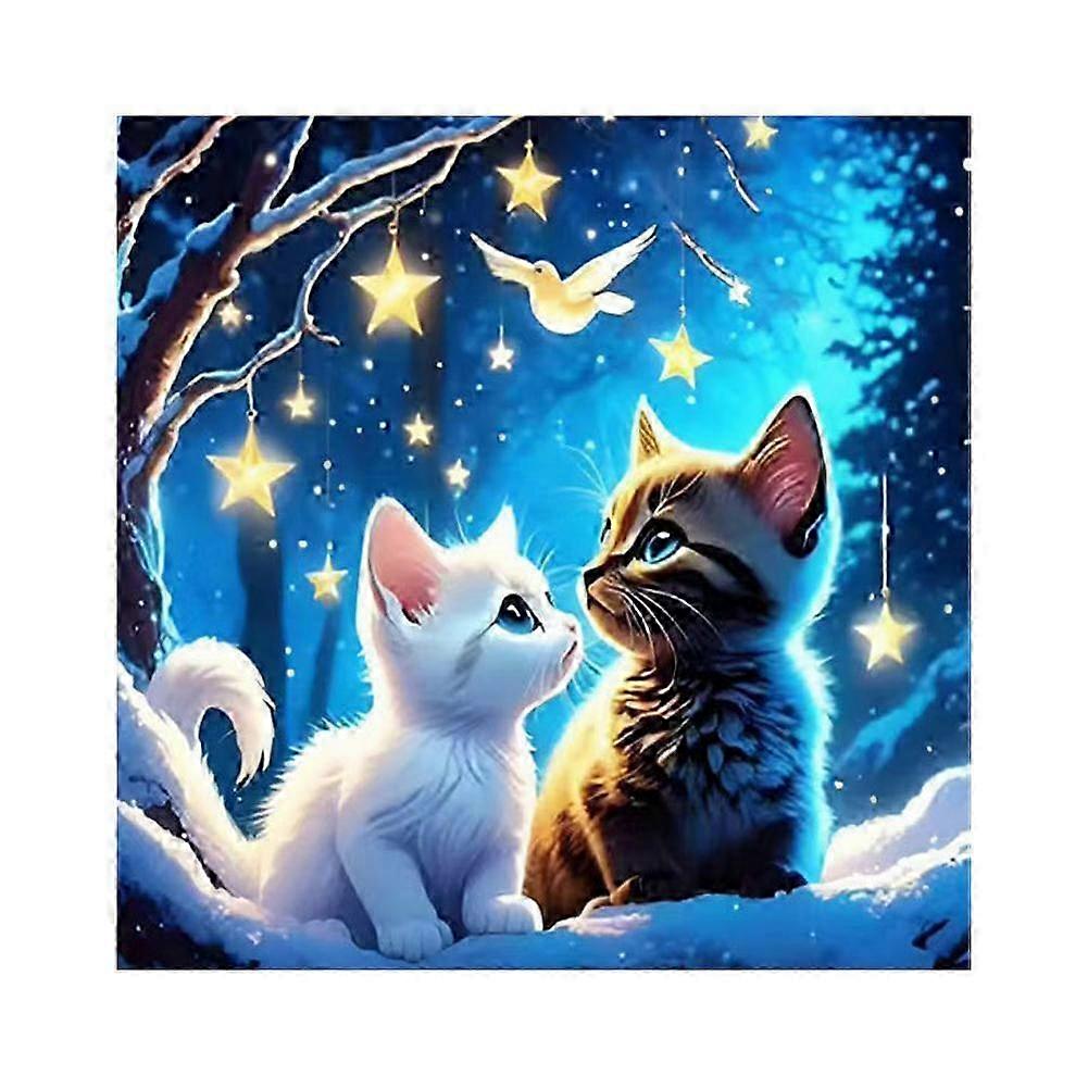 30cm Cat Diamond Art Full Drill Set