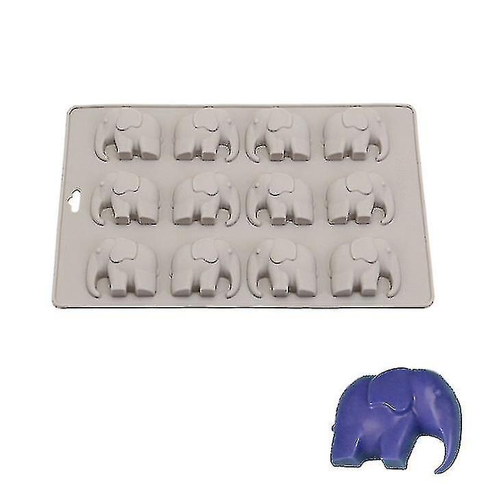 12 Hole Elephant Shape Mousse Mold