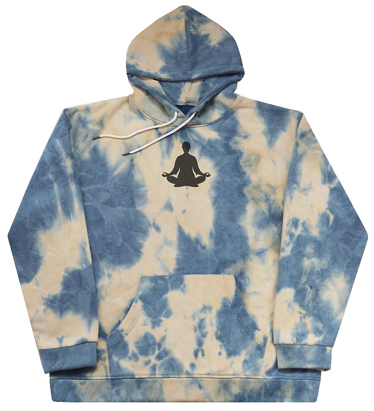 Meditation - Huge Tie Dye Blue Oversized Hoody
