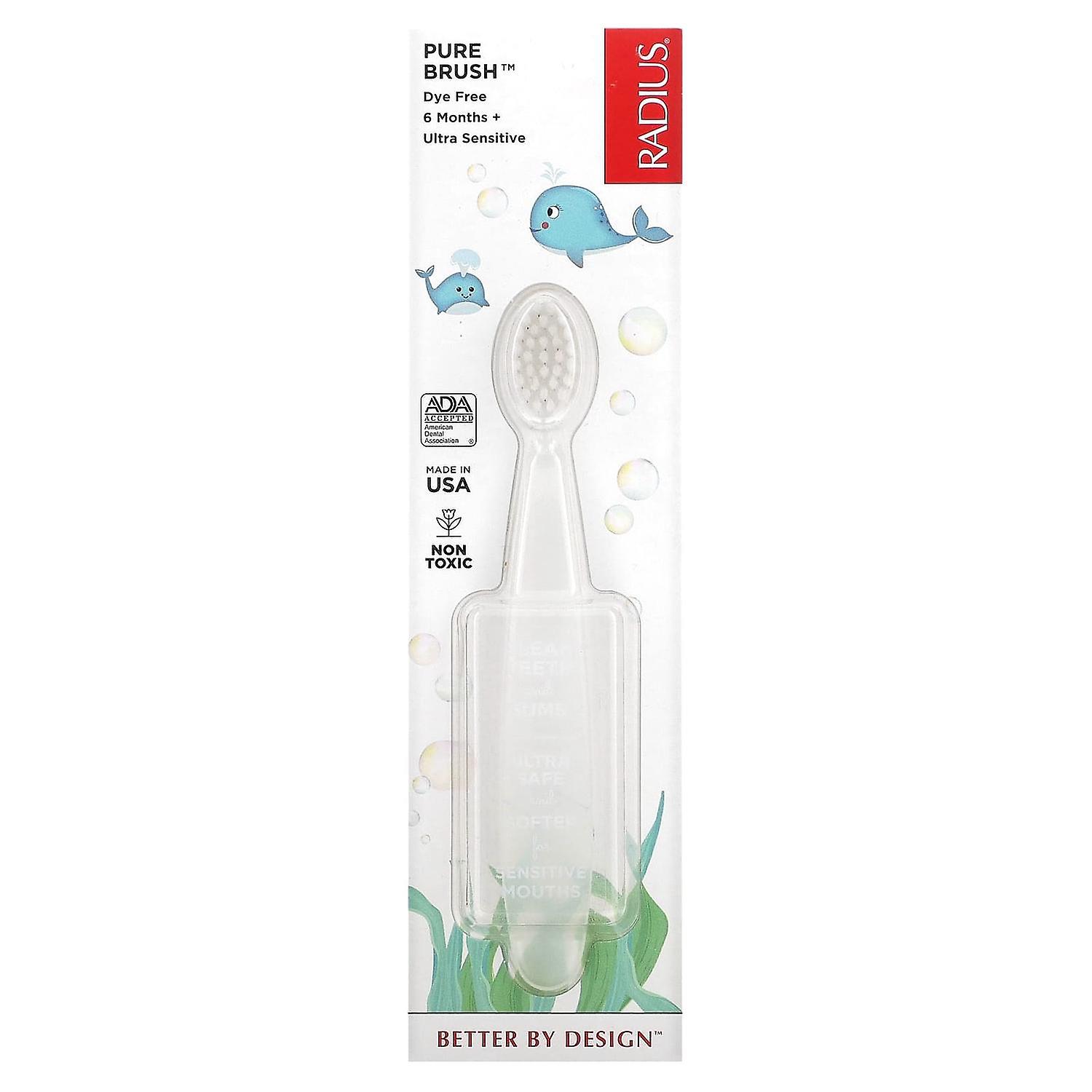 RADIUS, Pure Brush, 6 Months+, Ultra Sensitive, 1 Toothbrush