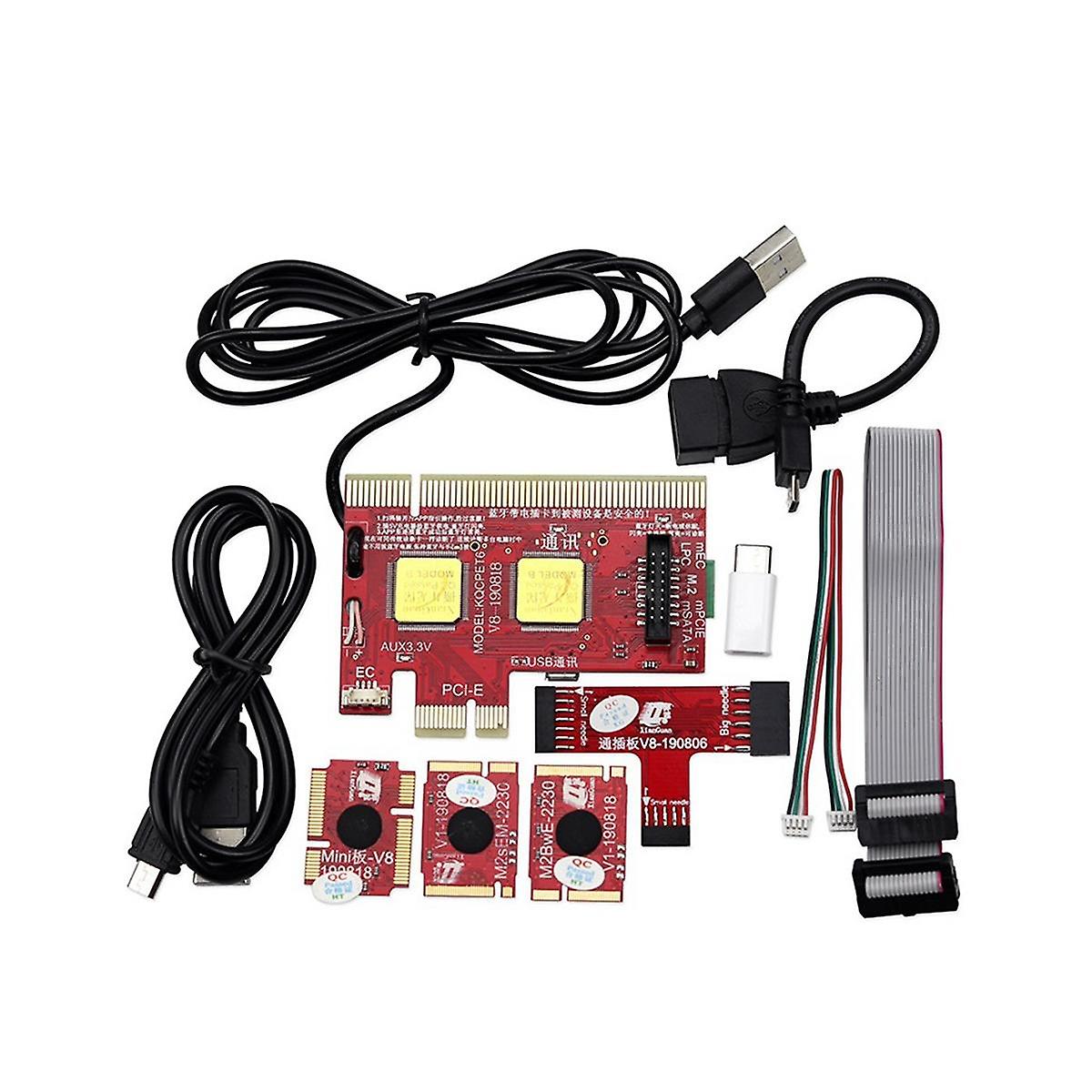 V8 Multifunction Laptop and Desktop PC Universal Post Diagnostic Test Card Debug Support PCI,PCI-E