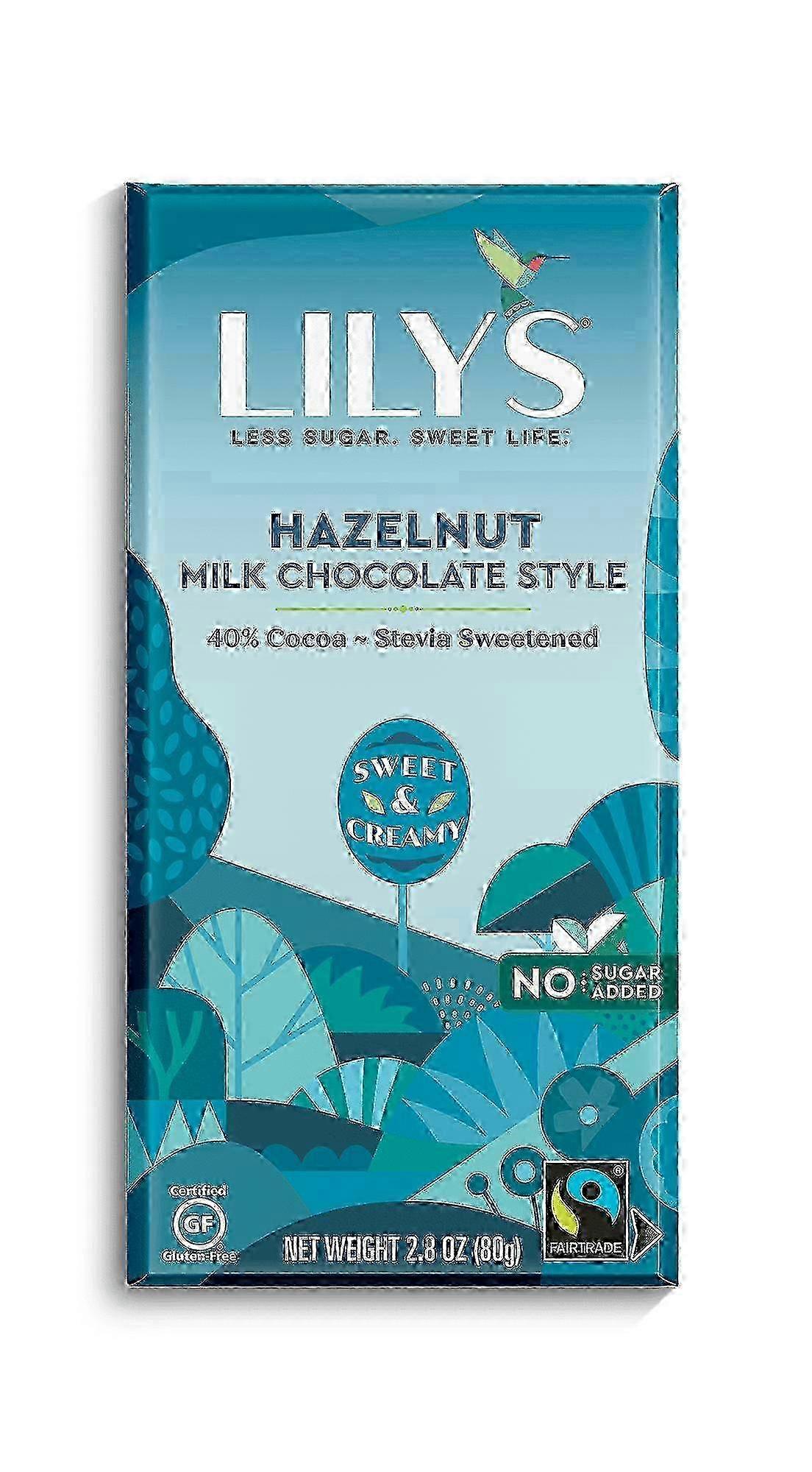 Lily's Hazelnut Milk Chocolate Style Bar, 2.8 Oz