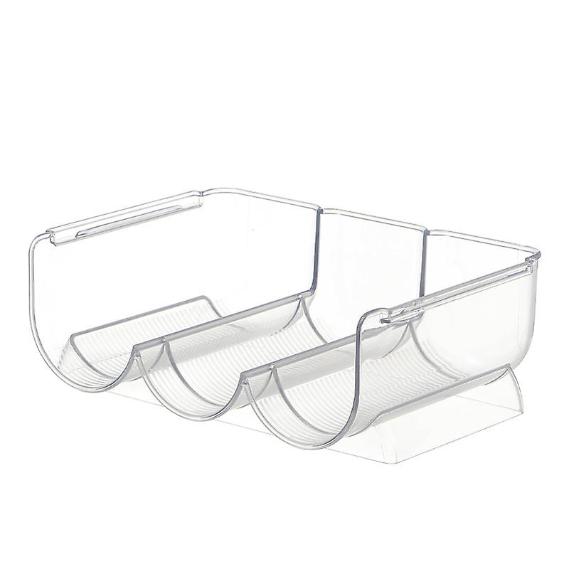 Wine Rack (Set of 2) - Plastic Stackable Wine Rack for 6 Bottle of Wine or Other Beverage - Modern Wine Rack for up to 6 Bottles Total - Clear