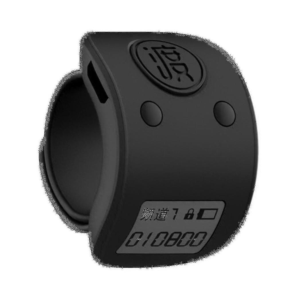 Mini Digital Lcd Electronic Finger Ring Hand Counter 6 Digit Rechargeable Counters Clicker-black