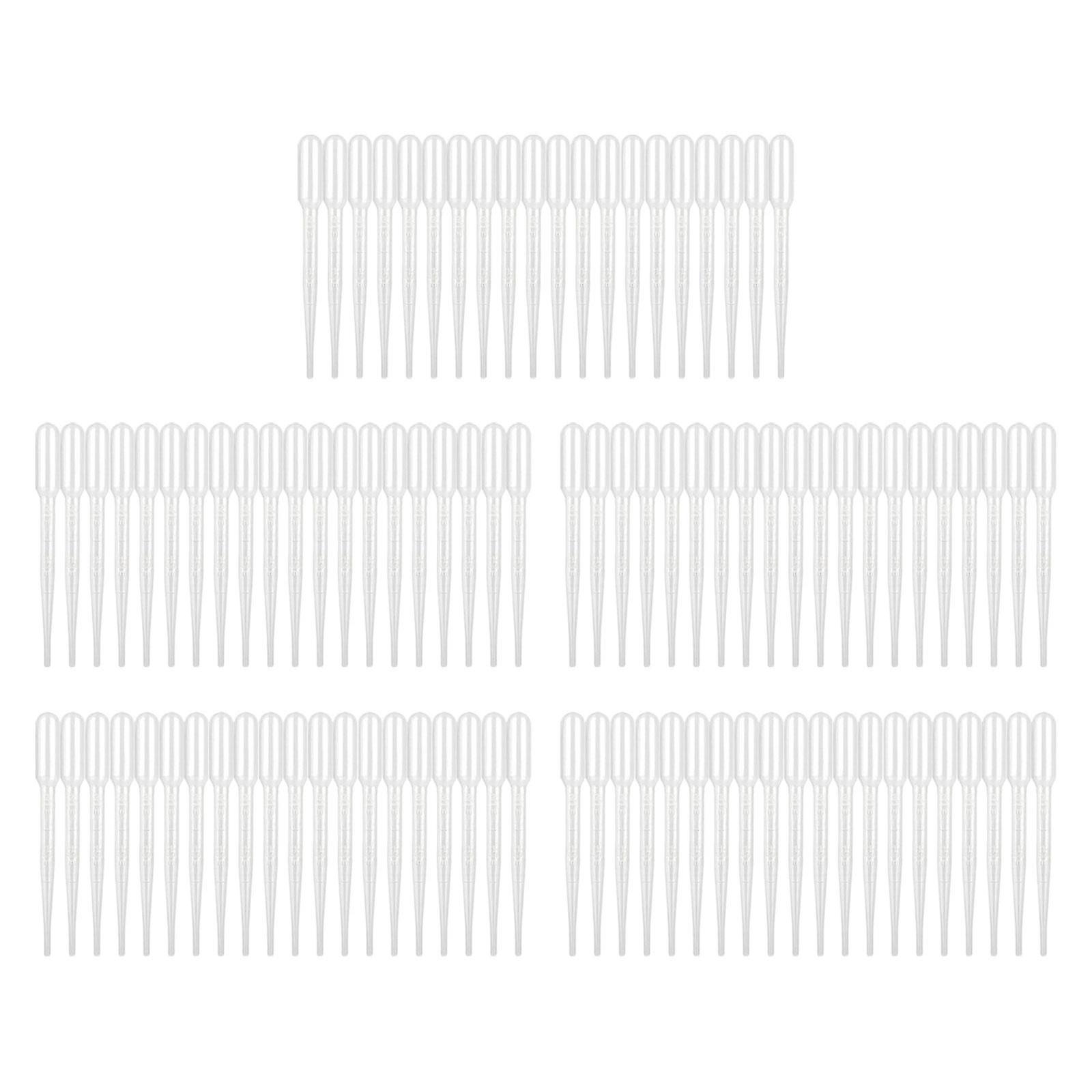 100 Pieces Disposable Eye Dropper Transfer Graduated Pipettes Small Home Use 2mL
