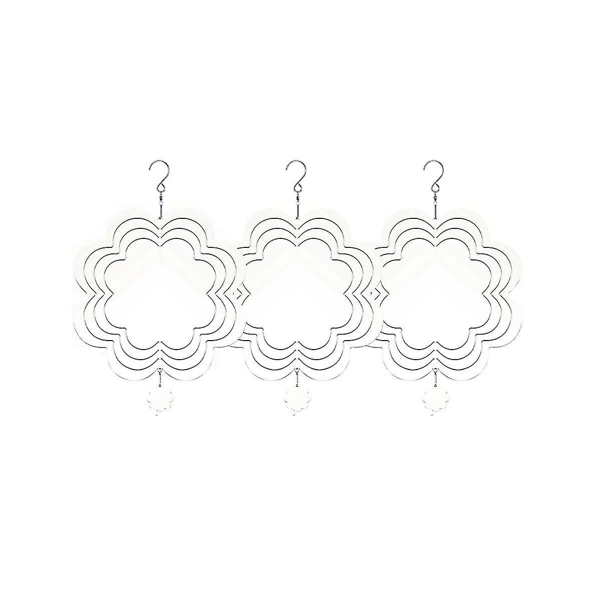 3 Pcs 10 Inch Sublimation Wind Spinner Blanks 3d Hanging Wind Spinners Double Sided Wind Powered Ki