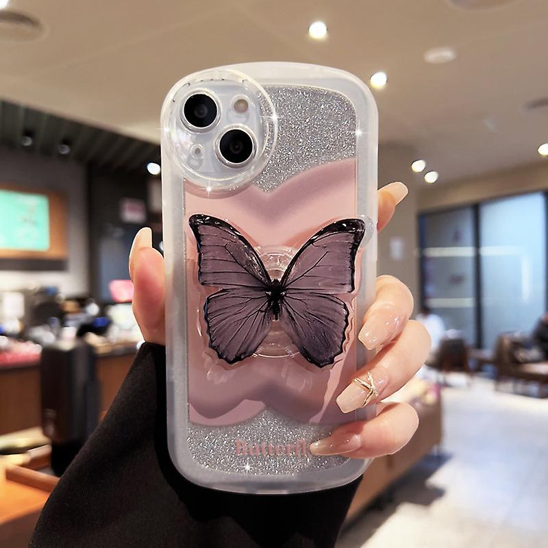 Advanced 14promax Mobile Phone Shell For Iphone Iphone14 Butterfly Bracket New 13 Silicone 12 Soft