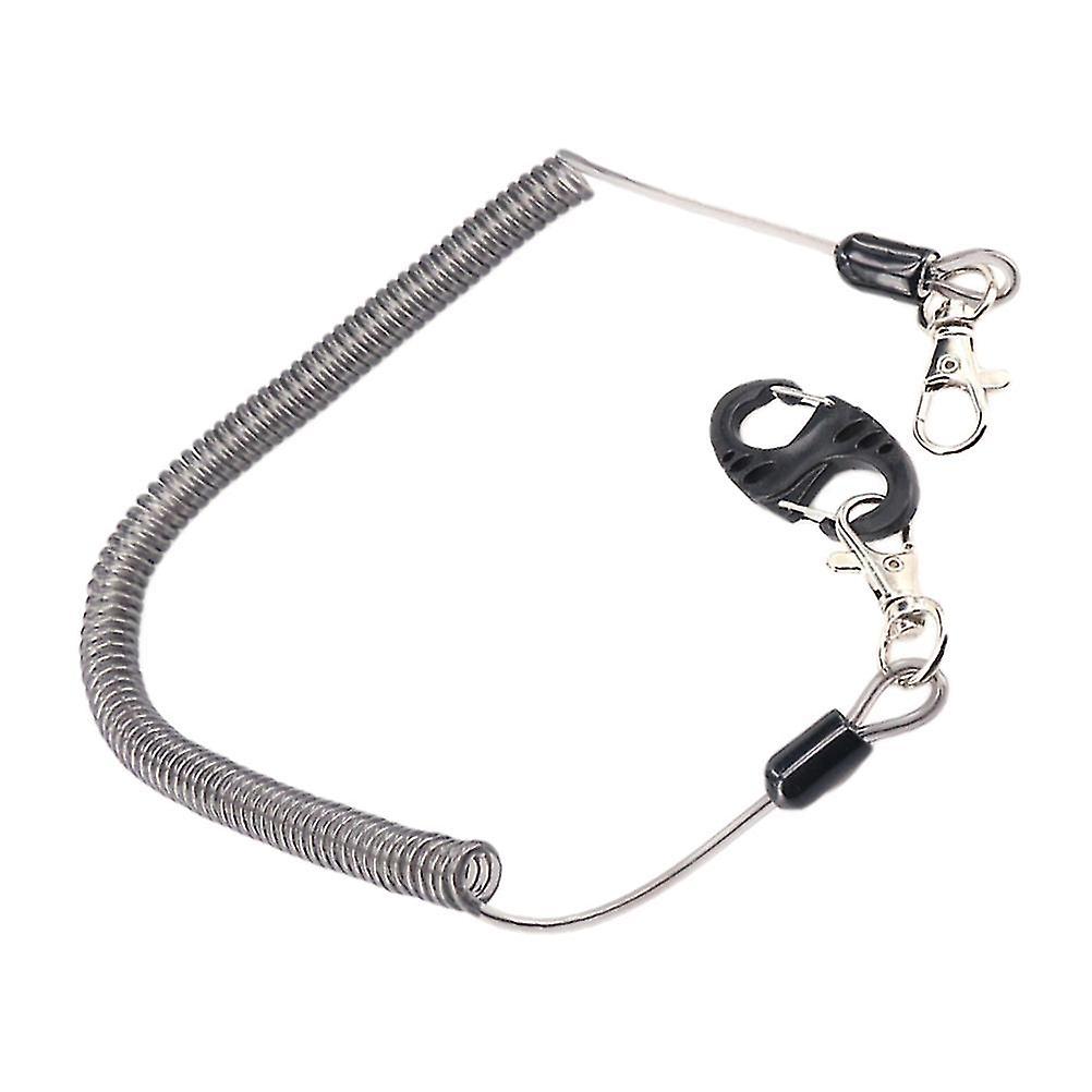1 Set Of Tools Safety Boating Lanyard Wire Coiled Tether Fishing Waders