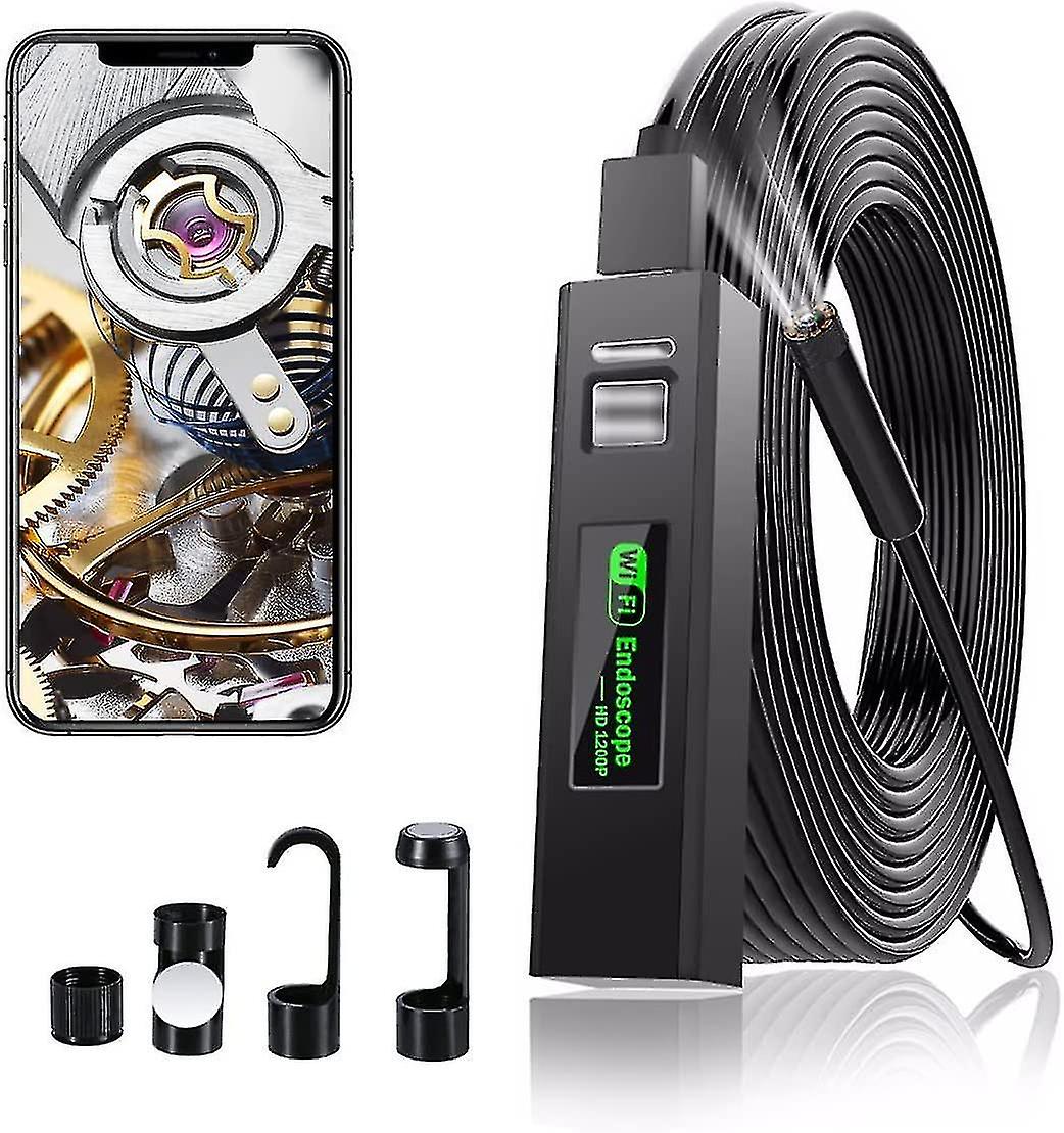Wifi Borescope Camera Borescope Camera 1200p Hd Pipeline Inspection Camera With Led Light For Iphone